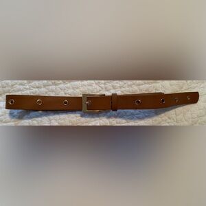 Women’s Brown faux Leather Belt with gold Buckle